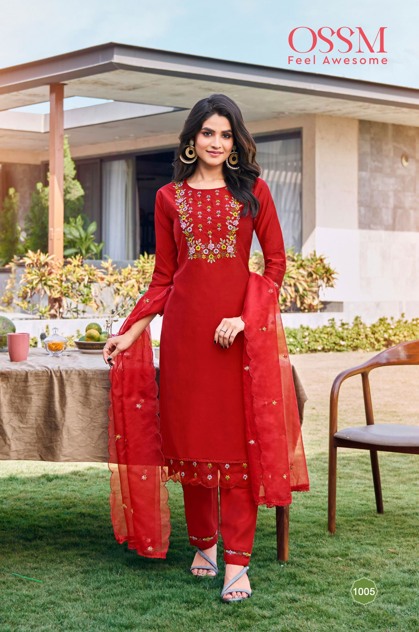 Mohey Vol 2 By Ossm Viscos Roman Silk Embroidery Kurti With Bottom Dupatta Wholesale Market In Surat
